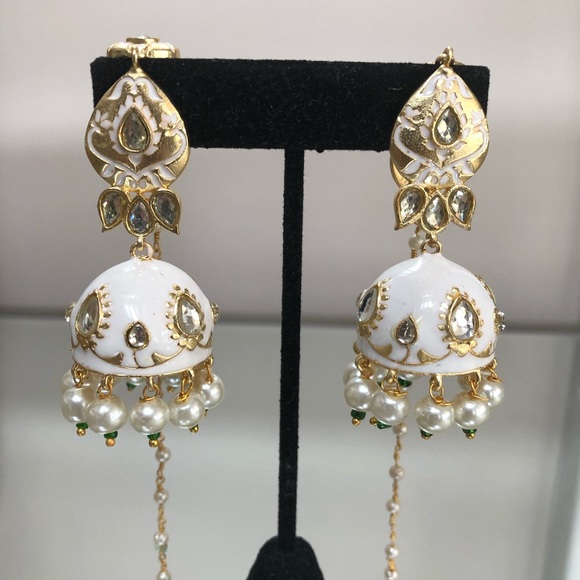 Indian jewellery earrings - Picture 2 of 2